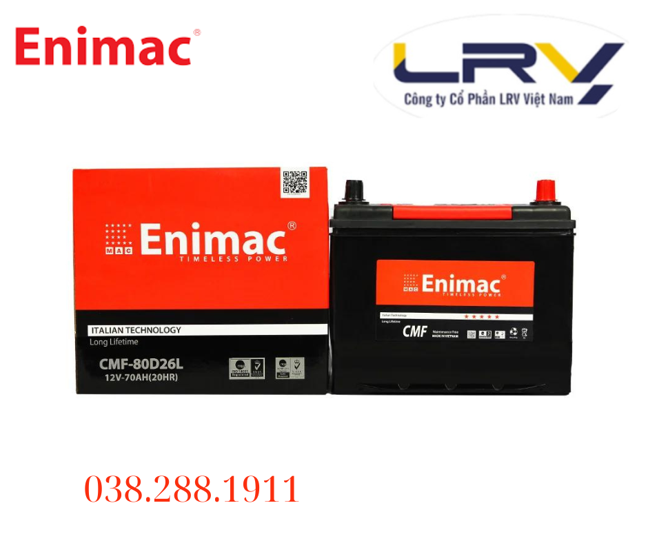 Thumbnail Ắc Quy Enimac 80D26R CMF (12V-70AH)