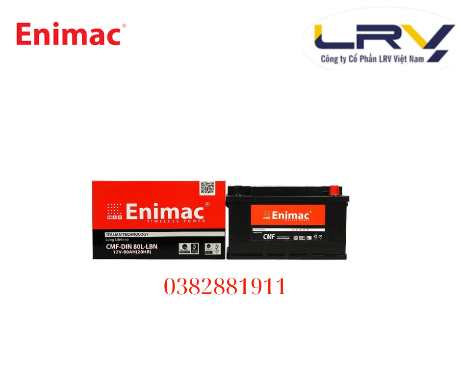 Thumbnail Bình Ắc Quy Enimac CMF DIN80L-LBN 12V-80Ah