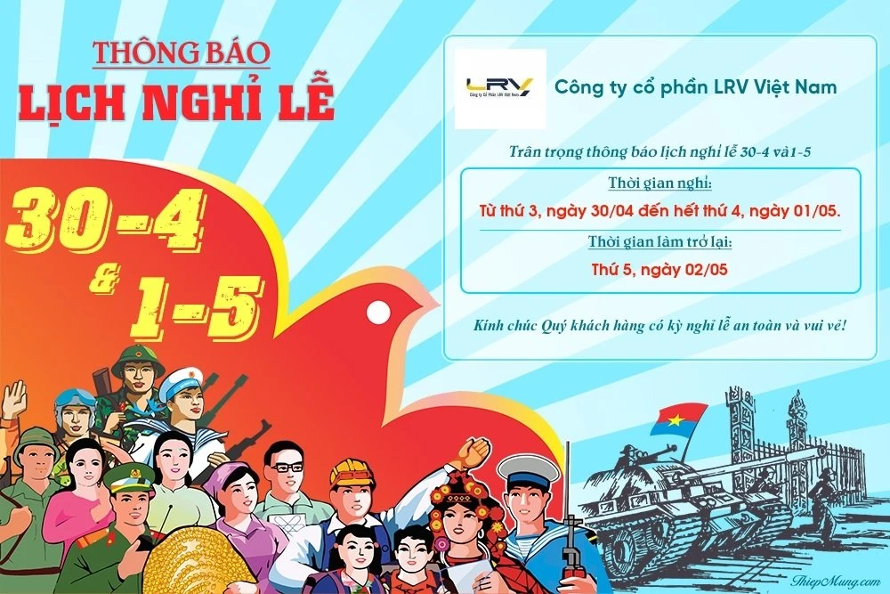 Thumbnail THÔNG BÁO LỊCH NGHỈ LỄ 30/4-1/5